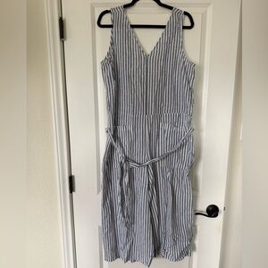 beachlunchlounge Blue and White Striped Jumpsuit